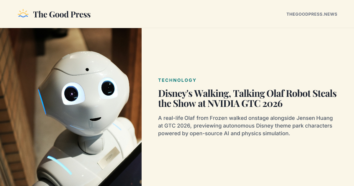 Disney's Walking, Talking Olaf Robot Steals the Show at NVIDIA GTC 2026 ...